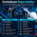 Fone Bluetooth 5.4 TWS Gamer – Sem Fio com Display LED e Resistente à Água
