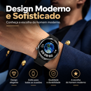 Relógio Inteligente Masculino Smartwatch HD com Bluetooth, Chamadas e Monitoramento de Saúde