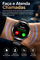 Relógio Inteligente Masculino Smartwatch HD com Bluetooth, Chamadas e Monitoramento de Saúde