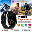 Relógio Inteligente Smartwatch com Chamada Bluetooth, Tela Touch e Funções Fitness”