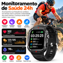 Smartwatch Masculino com Lanterna LED, Monitor Fitness e Modos Esportivos