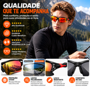 Kit 3 Óculos de Sol Polarizados Esportivos Unissex para Corrida, Ciclismo e Direção