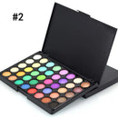 Paleta de Sombras 40 Cores Profissional Glitter e Matte – Alta Pigmentação, à Prova d'Água e Longa Duração