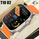 Relógio Inteligente T10 Ultra 2 com Chamada Bluetooth, Tela Touch e Monitor Fitness